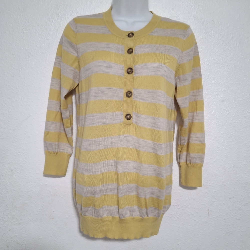 Boden Sweater Wool Yellow Striped Women's Sweater